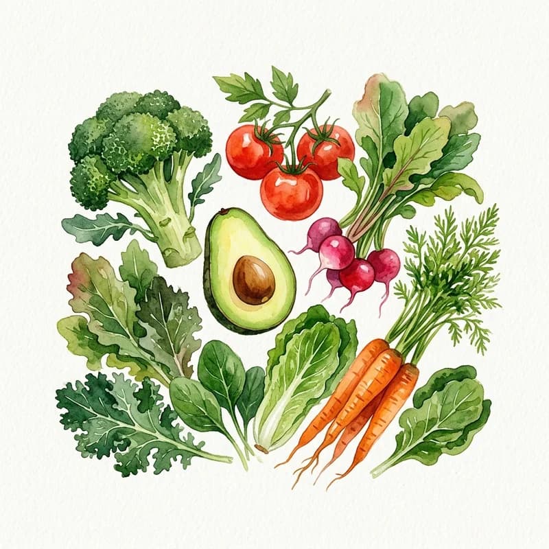 Healthy Vegetables Plate